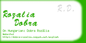 rozalia dobra business card